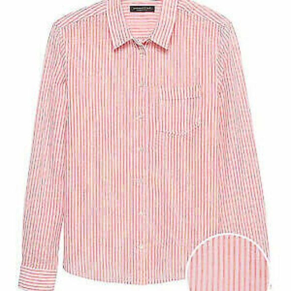 Banana Republic Tops - Banana Republic Quinn Fit Striped Linen Shirt